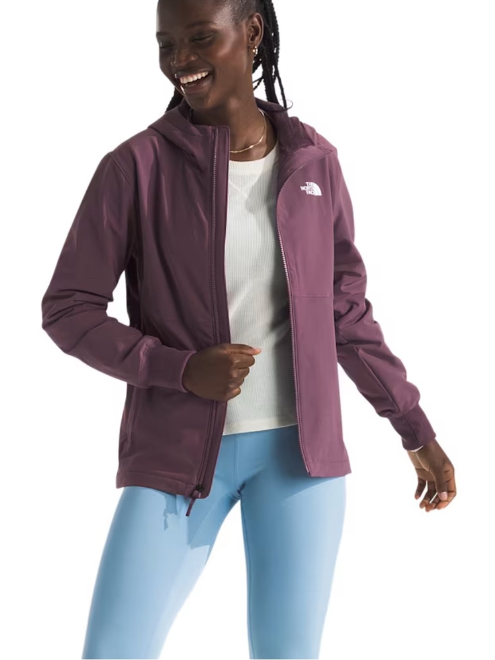 The North Face Women's Shelbe Raschel Fleece-Lined Jacket Purple Hood Sz S